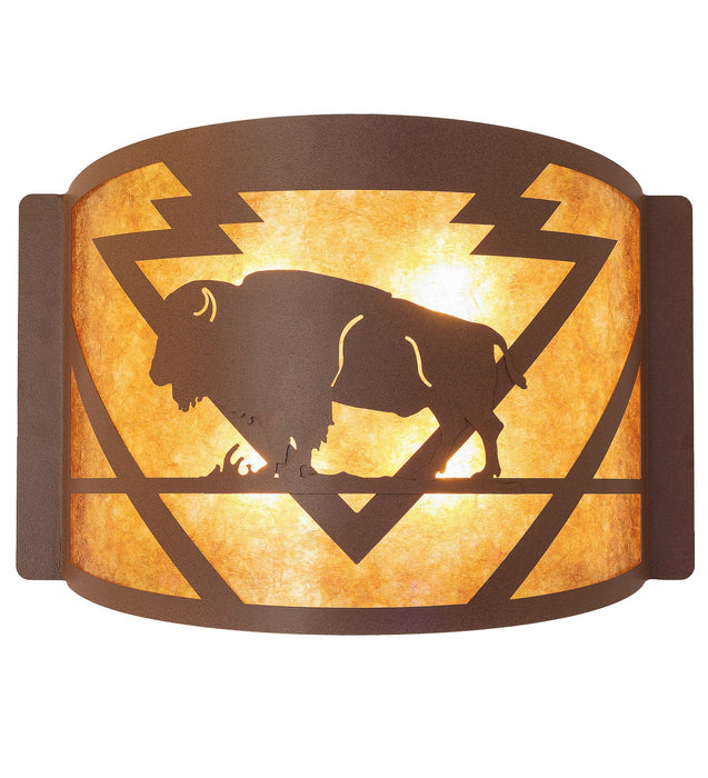 Meyda Tiffany 259241 Four Light Wall Sconce, Rust