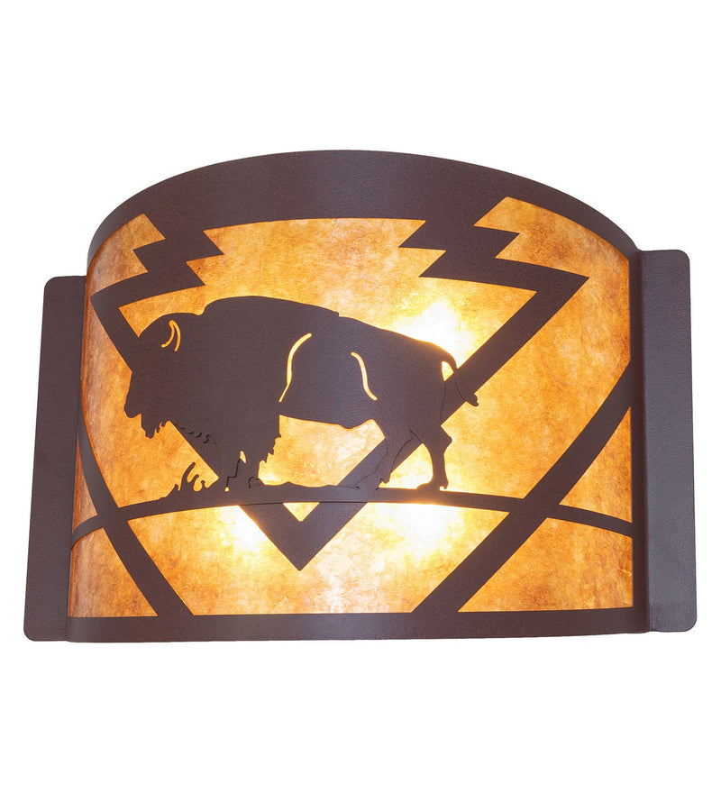 Meyda Tiffany 259241 Four Light Wall Sconce, Rust