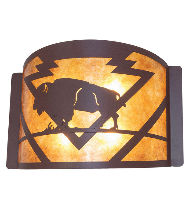 Meyda Tiffany 259241 Four Light Wall Sconce, Rust