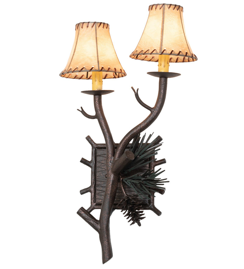 Meyda Tiffany 259431 Two Light Wall Sconce, Rust,Copper