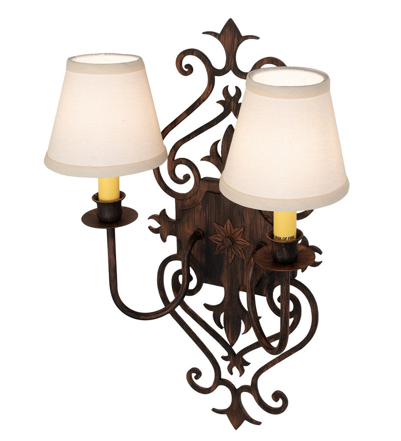 Meyda Tiffany 259504 Two Light Wall Sconce, Bronze