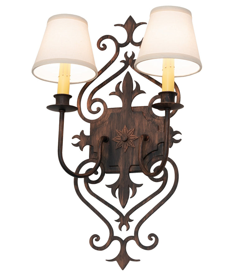 Meyda Tiffany 259504 Two Light Wall Sconce, Bronze