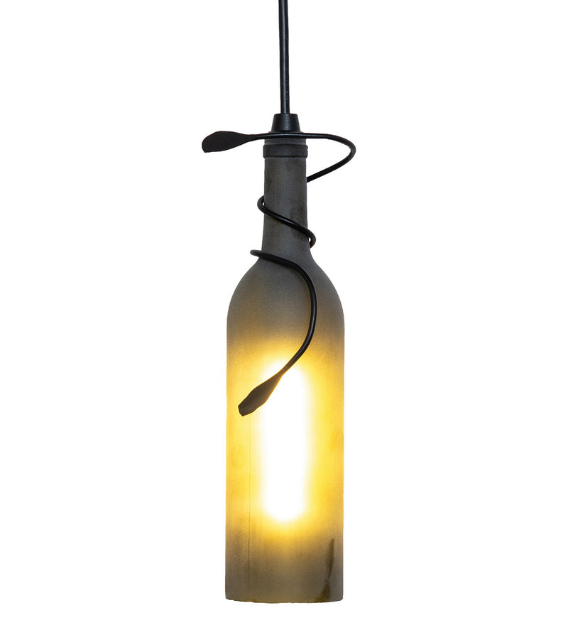 Meyda Tiffany 260954 One Light Mini Pendant, Black Metal
