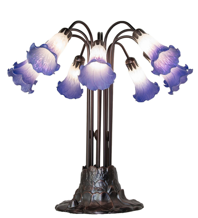 Meyda Tiffany 261674 Ten Light Table Lamp, Mahogany Bronze