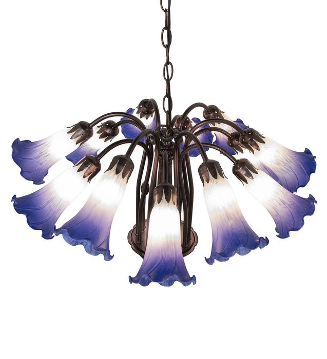 Meyda Tiffany 261736 12 Light Chandelier, Mahogany Bronze