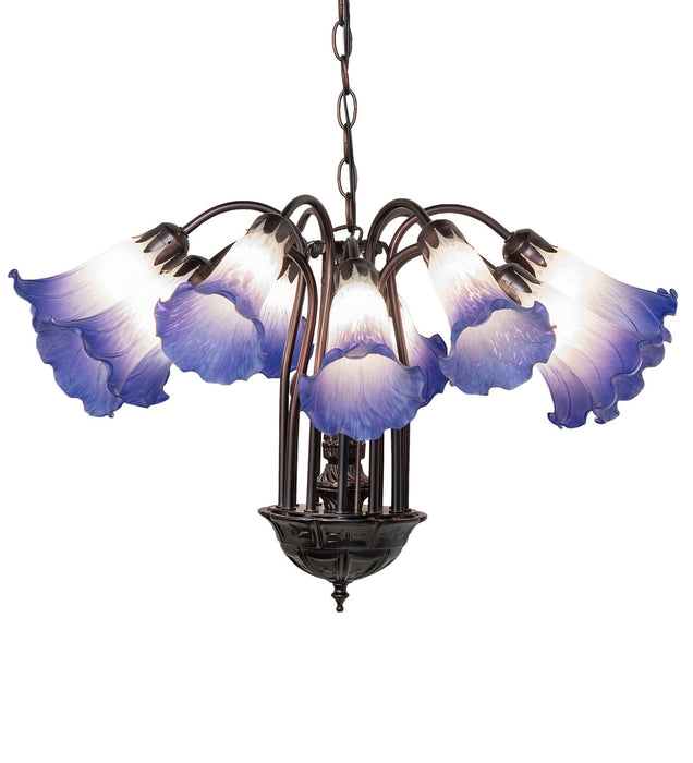 Meyda Tiffany 261736 12 Light Chandelier, Mahogany Bronze