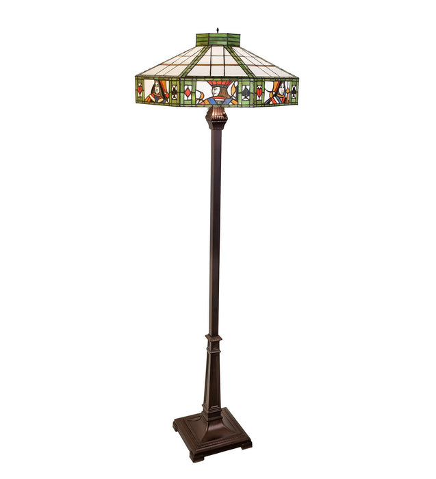 Meyda Tiffany 262542 Two Light Floor Lamp, Mahogany Bronze