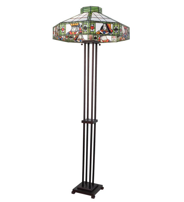 Meyda Tiffany 262581 Two Light Floor Lamp, Mahogany Bronze