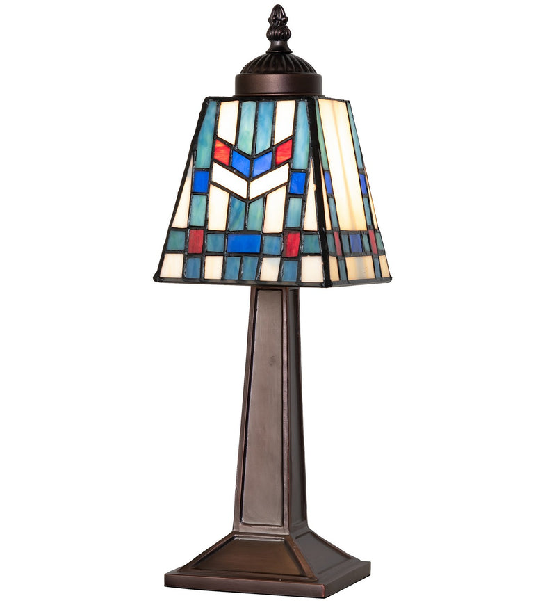 Meyda Tiffany 262770 One Light Mini Lamp, Mahogany Bronze