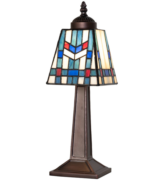 Meyda Tiffany 262770 One Light Mini Lamp, Mahogany Bronze