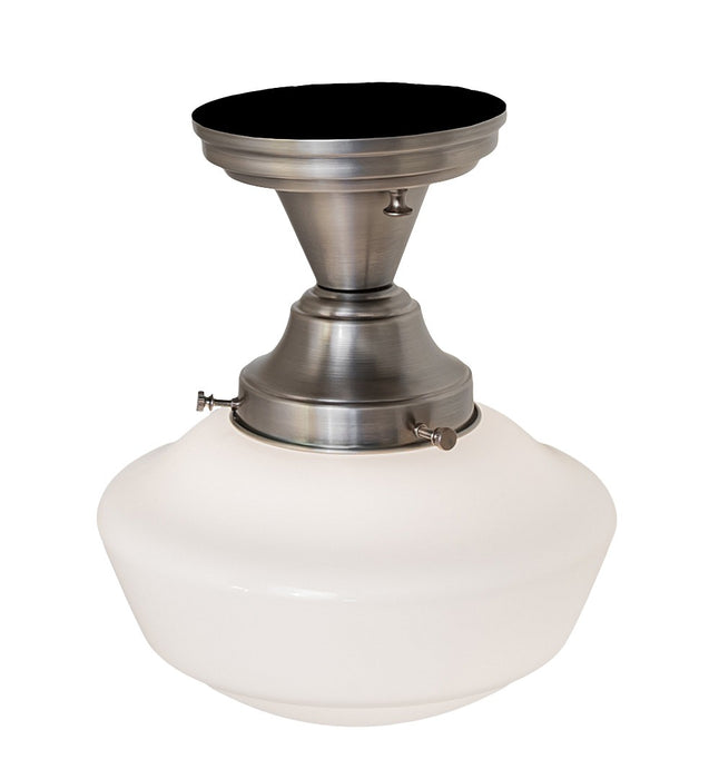 Meyda Tiffany 262866 One Light Semi-Flushmount, Antique Nickel