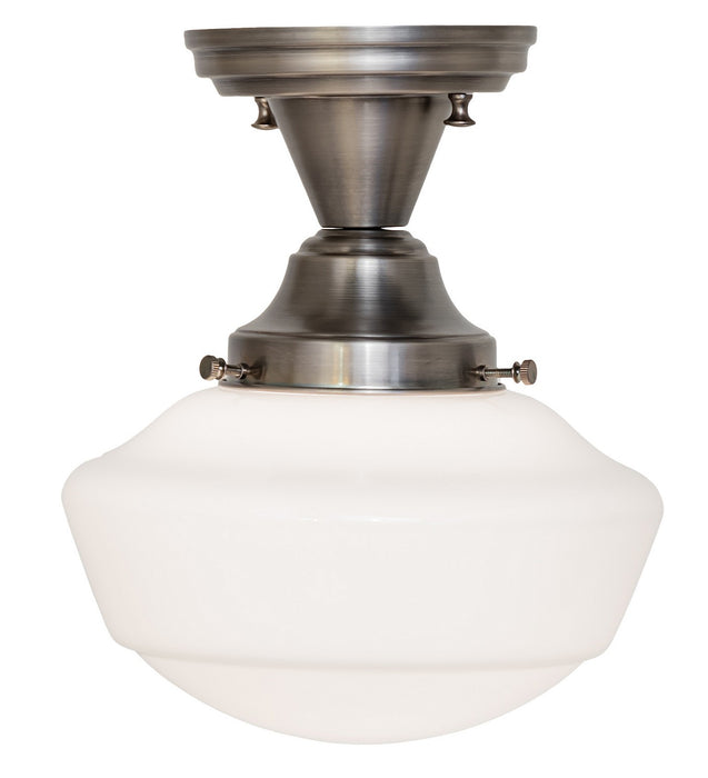 Meyda Tiffany 262866 One Light Semi-Flushmount, Antique Nickel