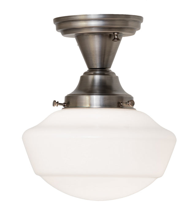 Meyda Tiffany 262866 One Light Semi-Flushmount, Antique Nickel
