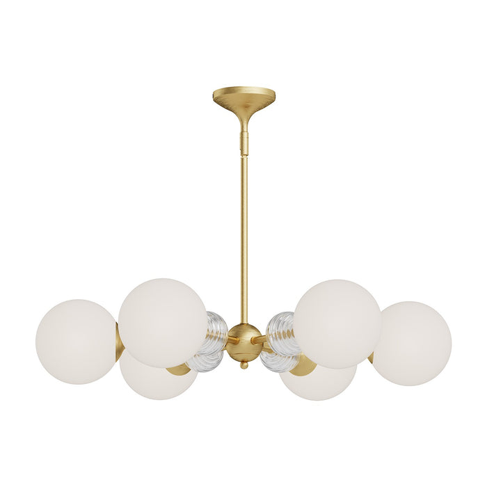 Alora CH415330BGOP Six Light Chandelier, Brushed Gold/Opal Glass