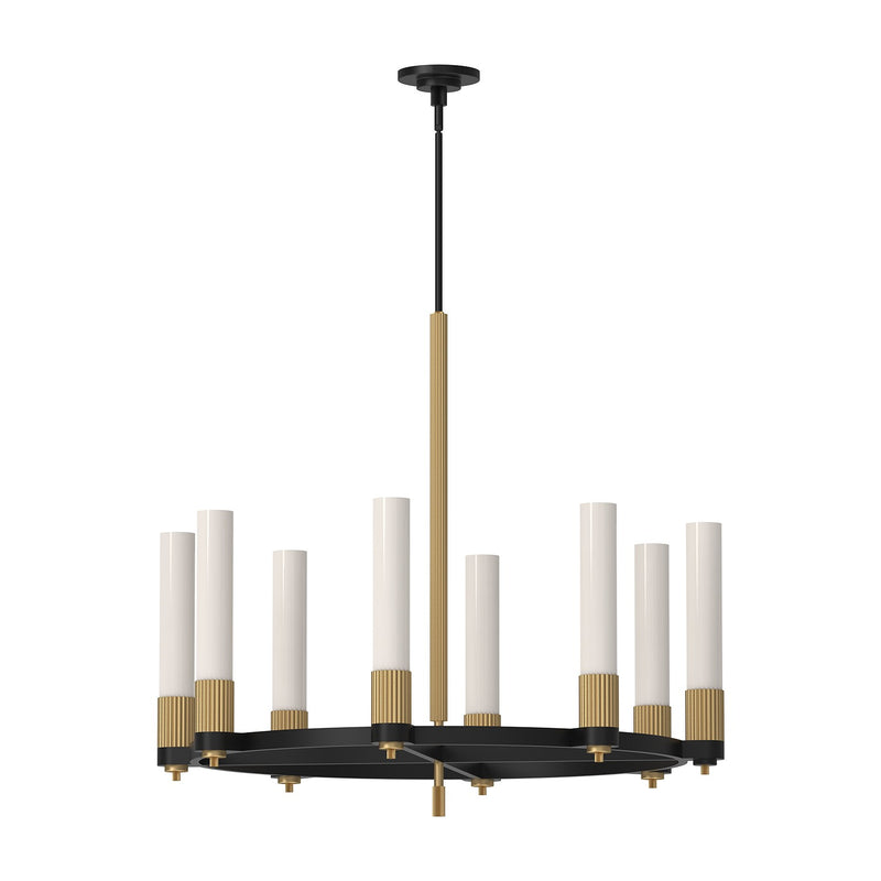 Alora CH416108MBBG Eight Light Chandelier, Matte Black/Brushed Gold