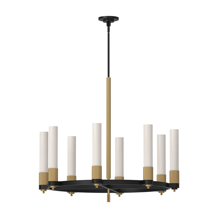 Alora CH416108MBBG Eight Light Chandelier, Matte Black/Brushed Gold