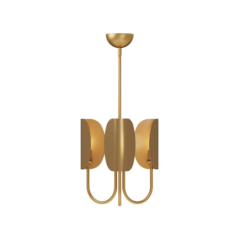 Alora CH450715AG Three Light Chandelier, Aged Gold