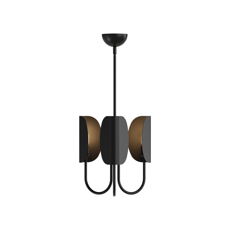 Alora CH450715MB Three Light Chandelier, Matte Black