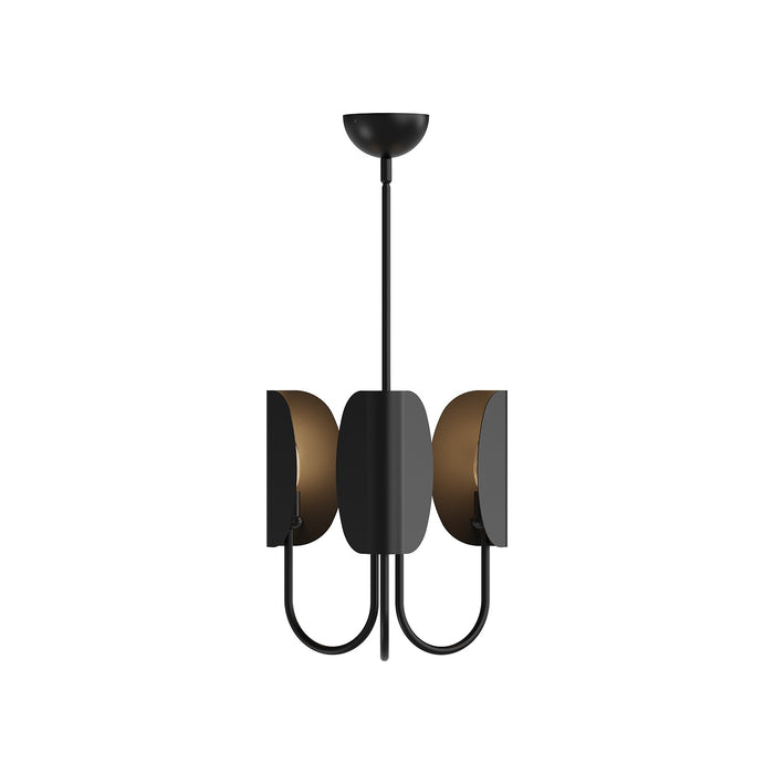 Alora CH450715MB Three Light Chandelier, Matte Black