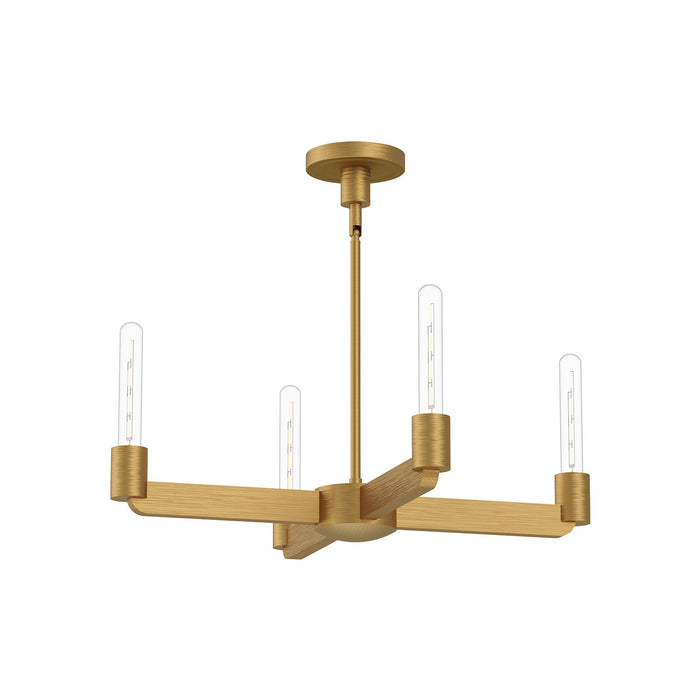 Alora CH607225AG Four Light Chandelier, Aged Gold