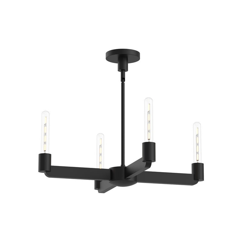 Alora CH607225MB Four Light Chandelier, Matte Black