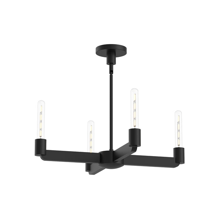 Alora CH607225MB Four Light Chandelier, Matte Black