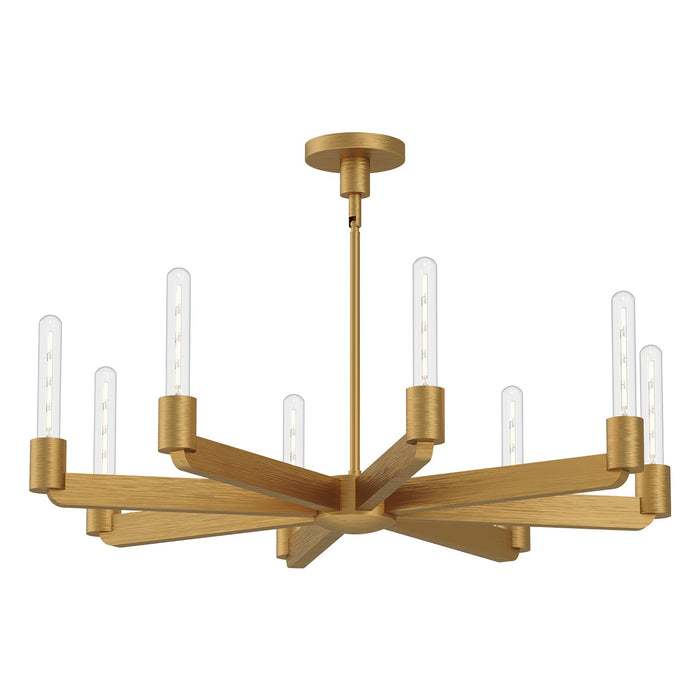 Alora CH607232AG Eight Light Chandelier, Aged Gold