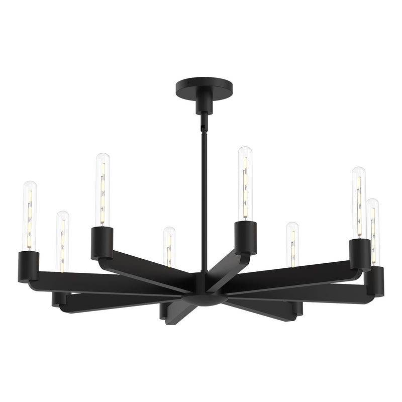 Alora CH607232MB Eight Light Chandelier, Matte Black