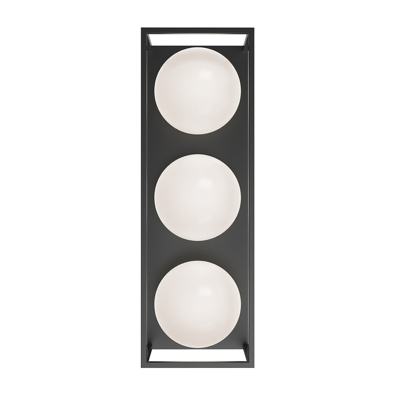 Alora EW519339BK Three Light Outdoor Wall Lantern, Black