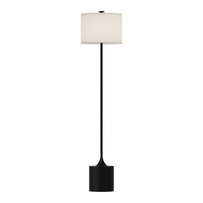 Alora FL418761MBIL One Light Floor Lamp, Matte Black/Ivory Linen