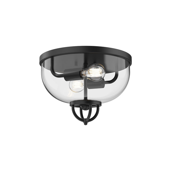 Alora FM461102MB Two Light Flush Mount, Matte Black