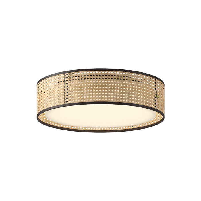 Alora FM479016RB LED Flush Mount, Rattan