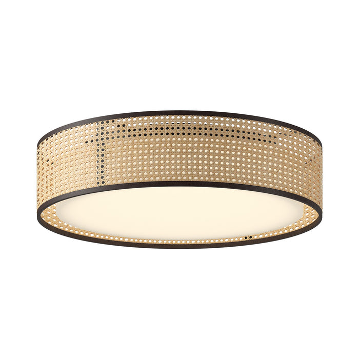 Alora FM479020RB LED Flush Mount, Rattan