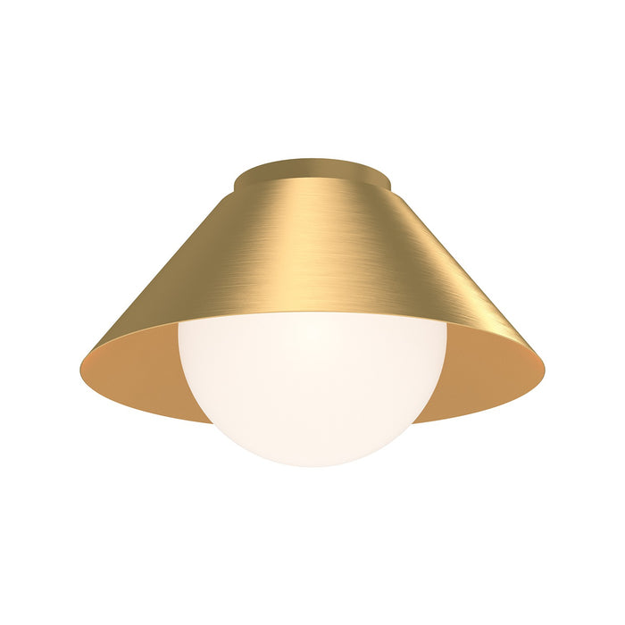 Alora FM485214BGOP One Light Flush Mount, Brushed Gold/Opal Glass