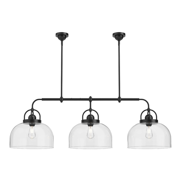 Alora LP461155MB Three Light Linear Pendant, Matte Black