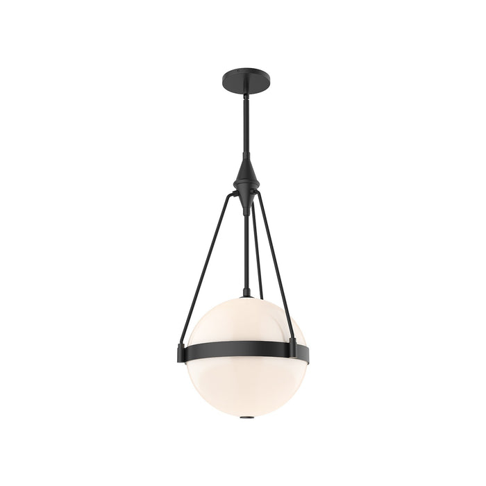 Alora PD406414MBGO Three Light Pendant, Matte Black/Glossy Opal Glass