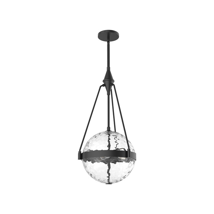 Alora PD406414MBWC Three Light Pendant, Matte Black/Clear Water Glass