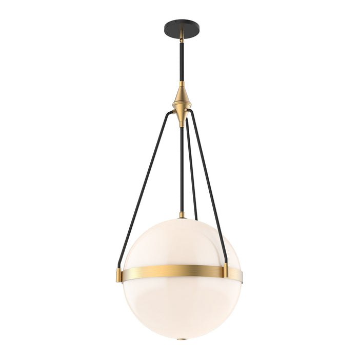 Alora PD406418BGGO Four Light Pendant, Brushed Gold/Glossy Opal Glass