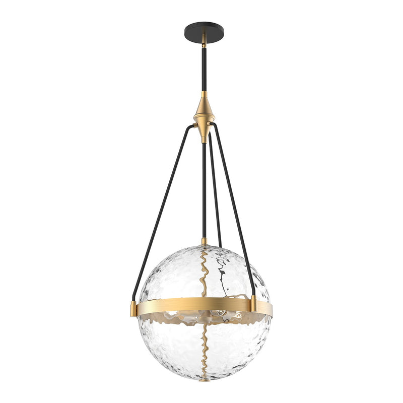 Alora PD406418BGWC Four Light Pendant, Brushed Gold/ Clear Water Glass