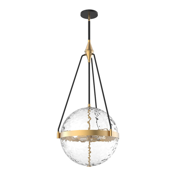 Alora PD406418BGWC Four Light Pendant, Brushed Gold/ Clear Water Glass