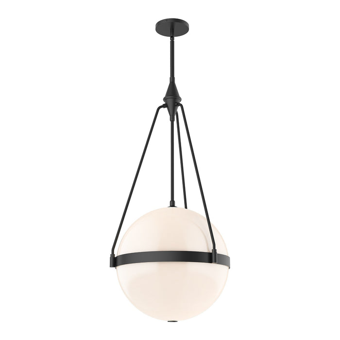 Alora PD406418MBGO Four Light Pendant, Matte Black/Glossy Opal Glass