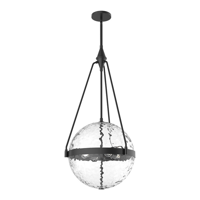 Alora PD406418MBWC Four Light Pendant, Matte Black/Clear Water Glass
