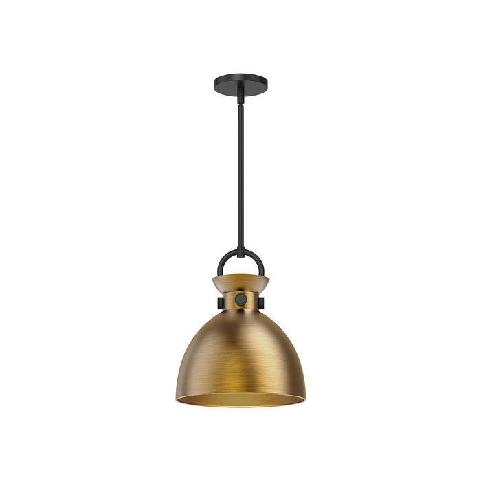 Alora PD411311MBAG One Light Pendant, Matte Black/Aged Gold