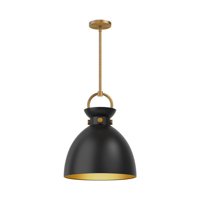 Alora PD411314AGMB One Light Pendant, Aged Gold/Matte Black