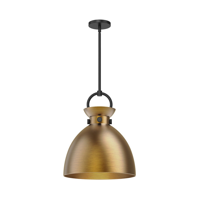 Alora PD411314MBAG One Light Pendant, Matte Black/Aged Gold