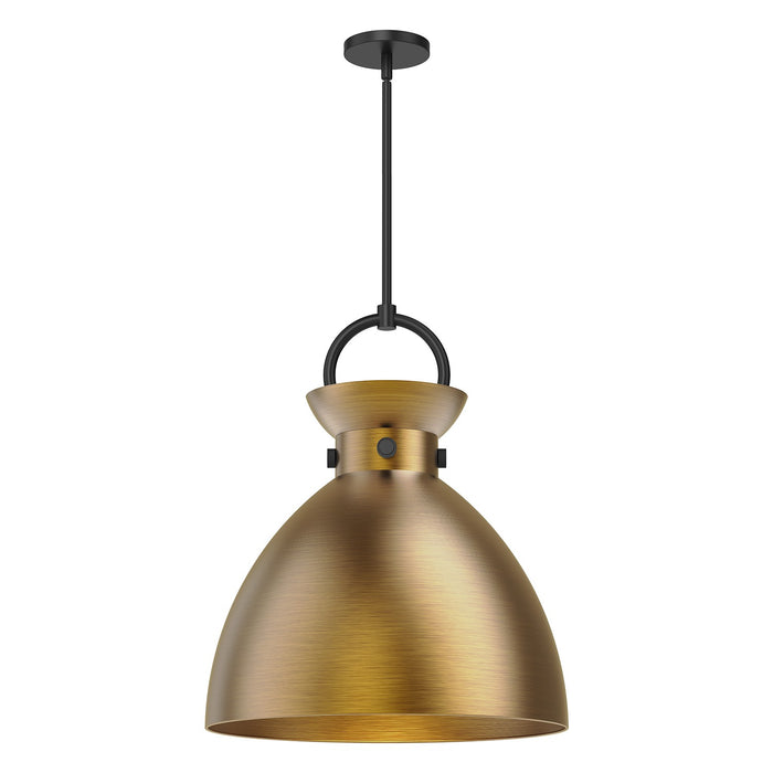 Alora PD411318MBAG One Light Pendant, Matte Black/Aged Gold