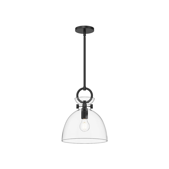 Alora PD411811MBCL One Light Pendant, Matte Black/Clear Glass