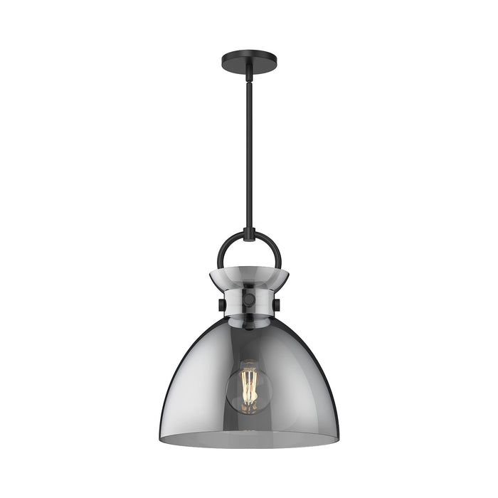Alora PD411814MBSM One Light Pendant, Matte Black/Smoked
