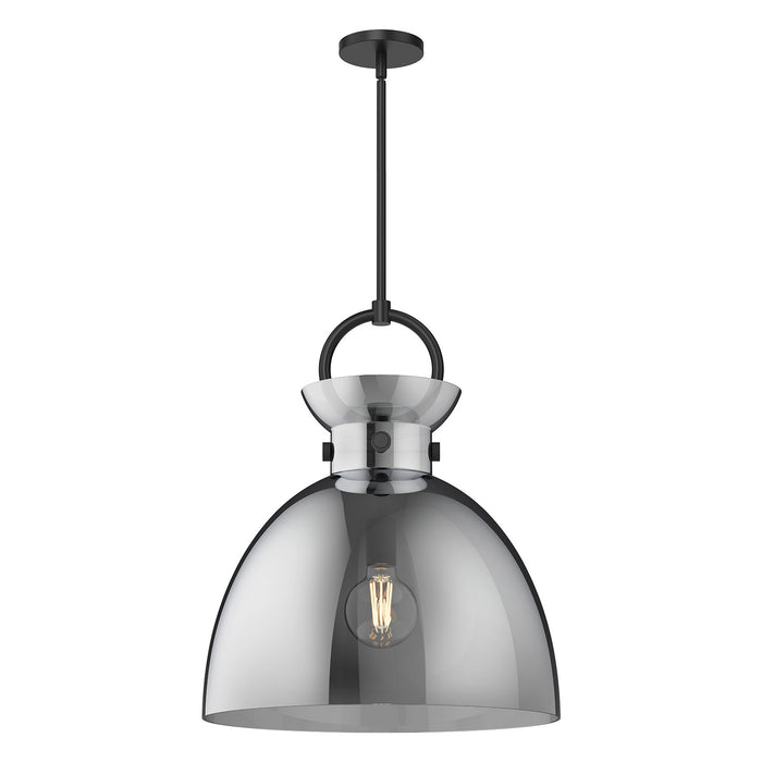 Alora PD411818MBSM One Light Pendant, Matte Black/Smoked