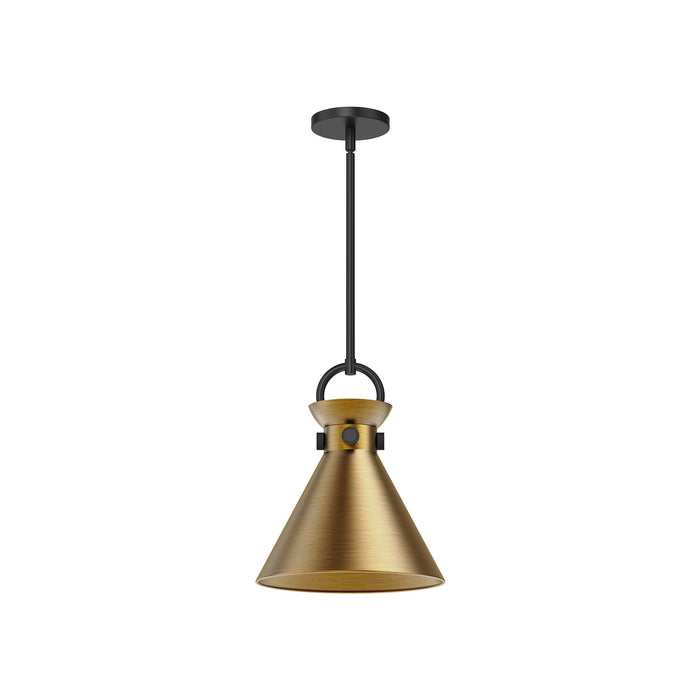 Alora PD412011MBAG One Light Pendant, Matte Black/Aged Gold